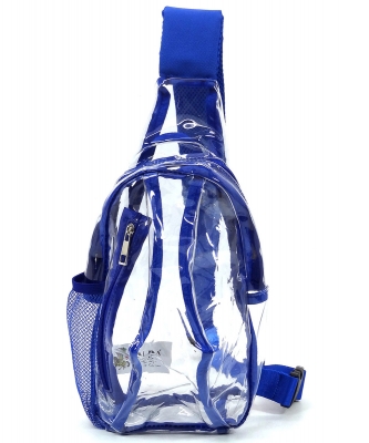 See Thru Clear Bag Sling Bag Crossbody Backpack CW214 BLUE